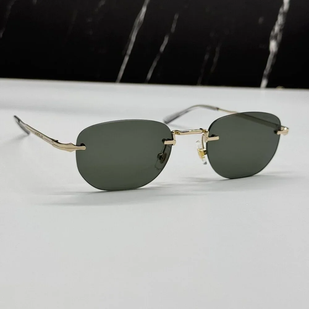 NEW MONTBLANC SUNGLASSES MEN GOLD GRAY EYEWEAR MONTBLANC MB0303S 001